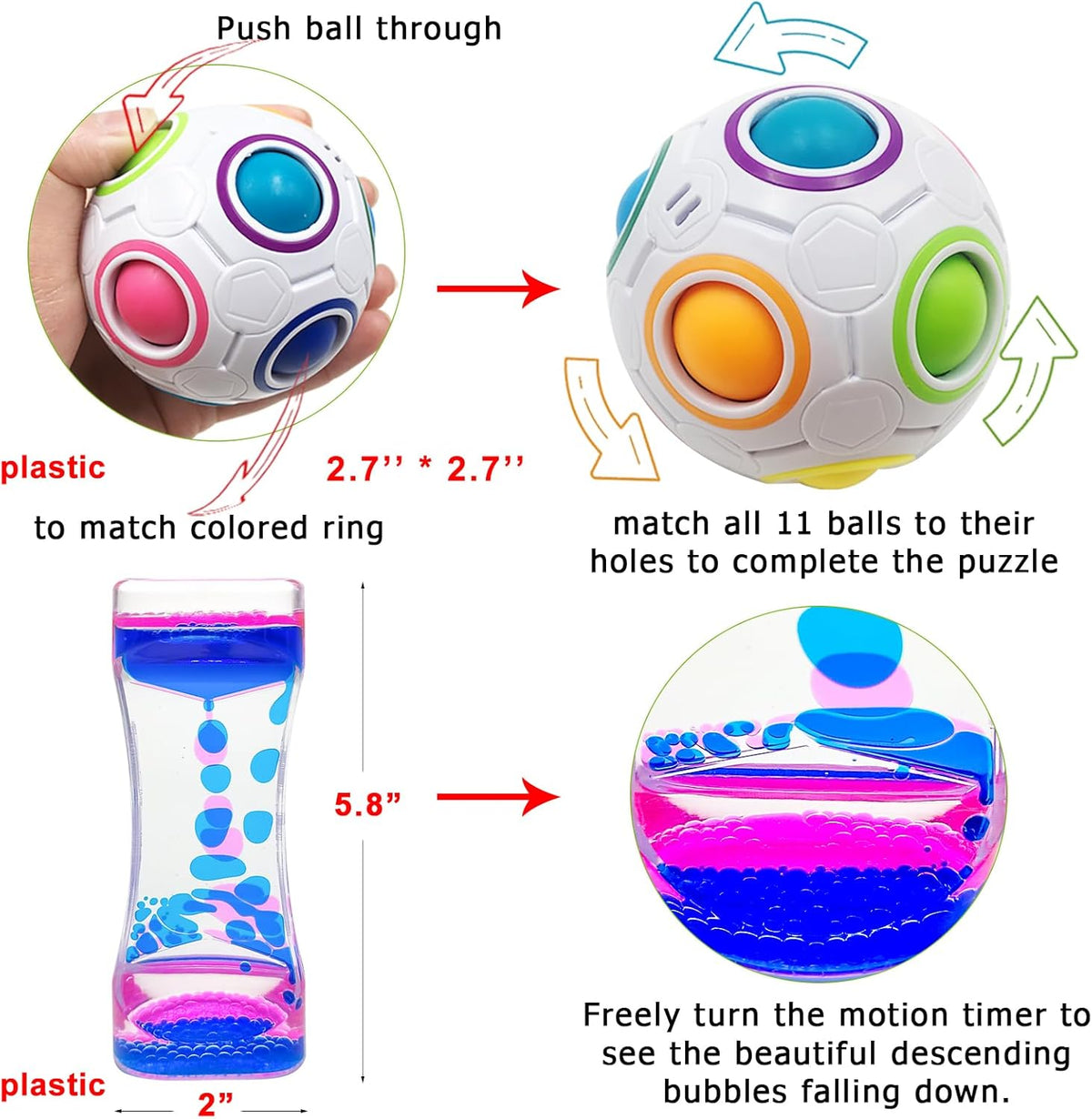 Scientoy Fidget Toy Set, 35 Pcs Sensory Toy for ADD, OCD, Autistic Children, Adults, Anxiety Autism to Stress Relief and Anti Anxiety with Motion