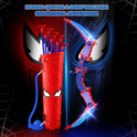 Spider Toys for Boys Age 3-4 4-6 6-8 8-12, Kids Toy BowArrow Shooting Set with Red & Blue LED Lights, Spider Quiver & Web Target, 8 Suction Cup