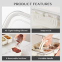 Snackle Box Container,Portable Snack Box 8 Compartment Divided Serving Tray with Lid and Handle,Clear Storage Organizer for Fruit Candy Nuts