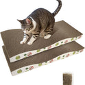Cat Scratching Board, Corrugate Cat Scratcher for Indoor Cats with Catnip, Cat Scratch Pad with Premium Scratch Textures Design, Cardboard Cat