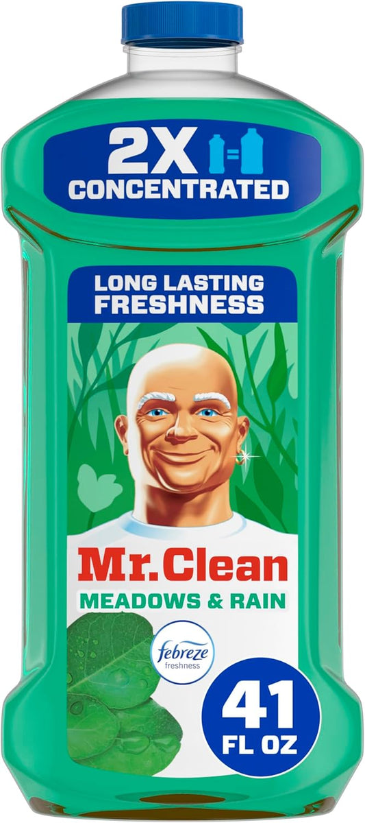 Mr. Clean All Purpose Cleaner, Floor Cleaner for Mopping Home, Bathroom, & Kitchen, Cleaning Liquid for Mop & Bucket, Cleaning Supplies