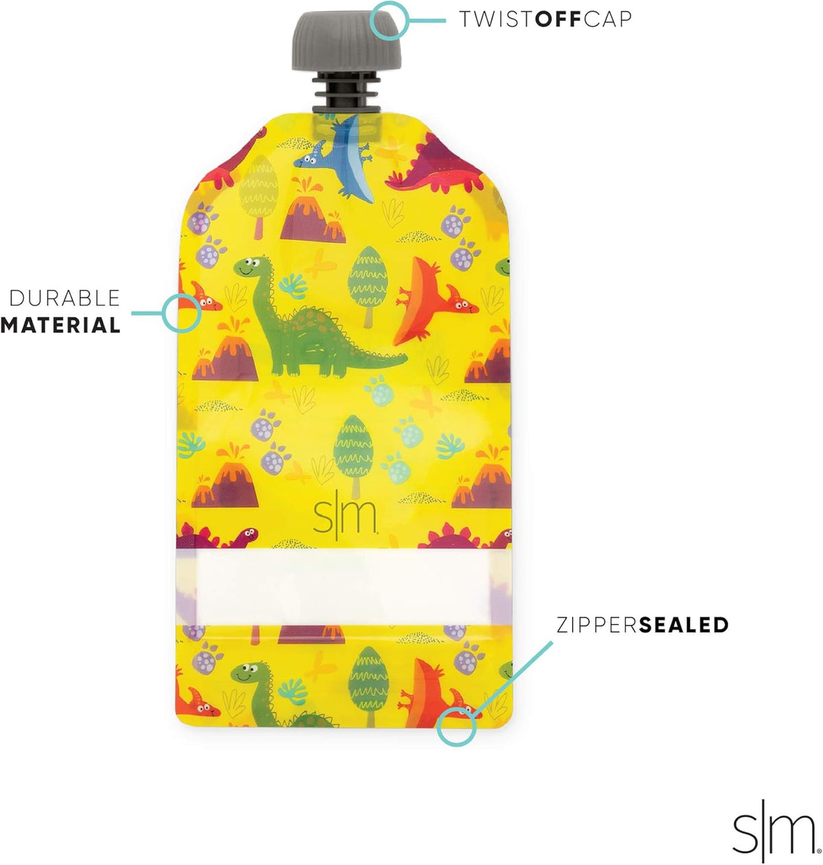 Simple Modern Reusable Baby Food Pouches for Toddlers | BPA Free Plastic, Food Safe, Freezer Safe | Refillable for Applesauce Yogurt & Puree Squeeze