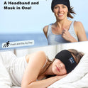 MUSICOZY Sleep Headphones Bluetooth 5.4 Headband, Sports Wireless Earphones Sweat Resistant Earbuds Sleeping Headphone with Ultra-Thin HD Stereo