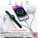 Temdan for Travel Essentials,3 in 2 USB C Cable for Apple Watch Charger/iPhone 17 Charger/Lightning,Multi Charging Cable Cord,Vacation Camping