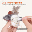 Potaroma Cat Toys Rechargeable Flapping Bird Sparrow, Lifelike Chirp Tweet, Touch Activated Kitten Toy Interactive Cat Exercise Toys for All Breeds