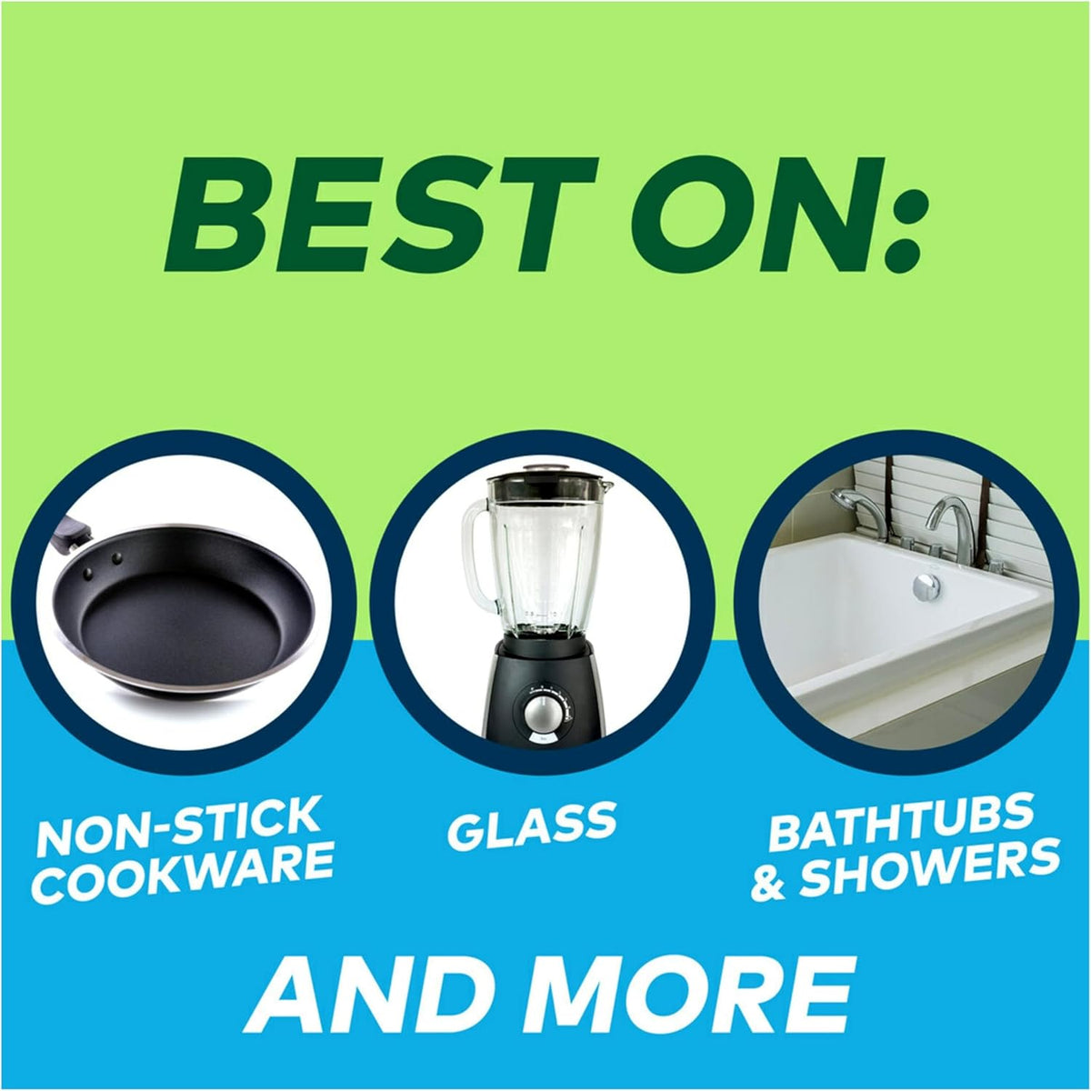 Scotch-Brite Non-Scratch Dishwand, Scrubber for Cleaning Kitchen, Bathroom, and Household, Non-Scratch Dish Scrubber Safe for Non-Stick Cookware, 1