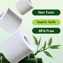 ECOLipak Bamboo Toilet Paper, Septic Safe Toilet Tissue, 24 Double Rolls, 320 Sheets Per Roll, Tree Free, Non Toxic, 2 Ply, Soft and Absorbent, Eco