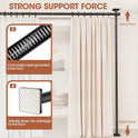 Room Divider Curtain Rod, No Drilling Room Separator for Space Partition Adjustable 4-10ft(H) 28-70inch(W) Heavy Duty Temporary Wall Divider Floor to