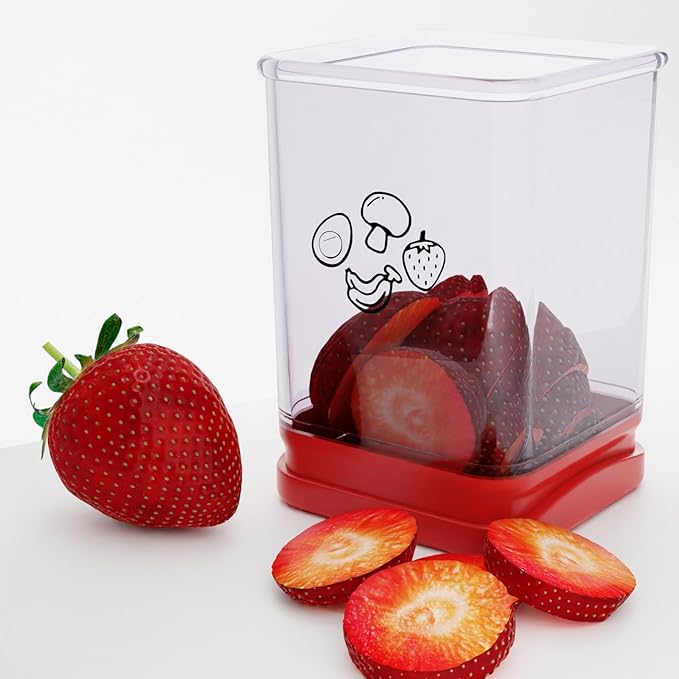Fruit Slicer Cup, Speed Cutter for Strawberry Banana Grape Egg, Stainless Steel Vegetable Cutting Kitchen Gadget, Kitchen Portable Slicing Tool (1