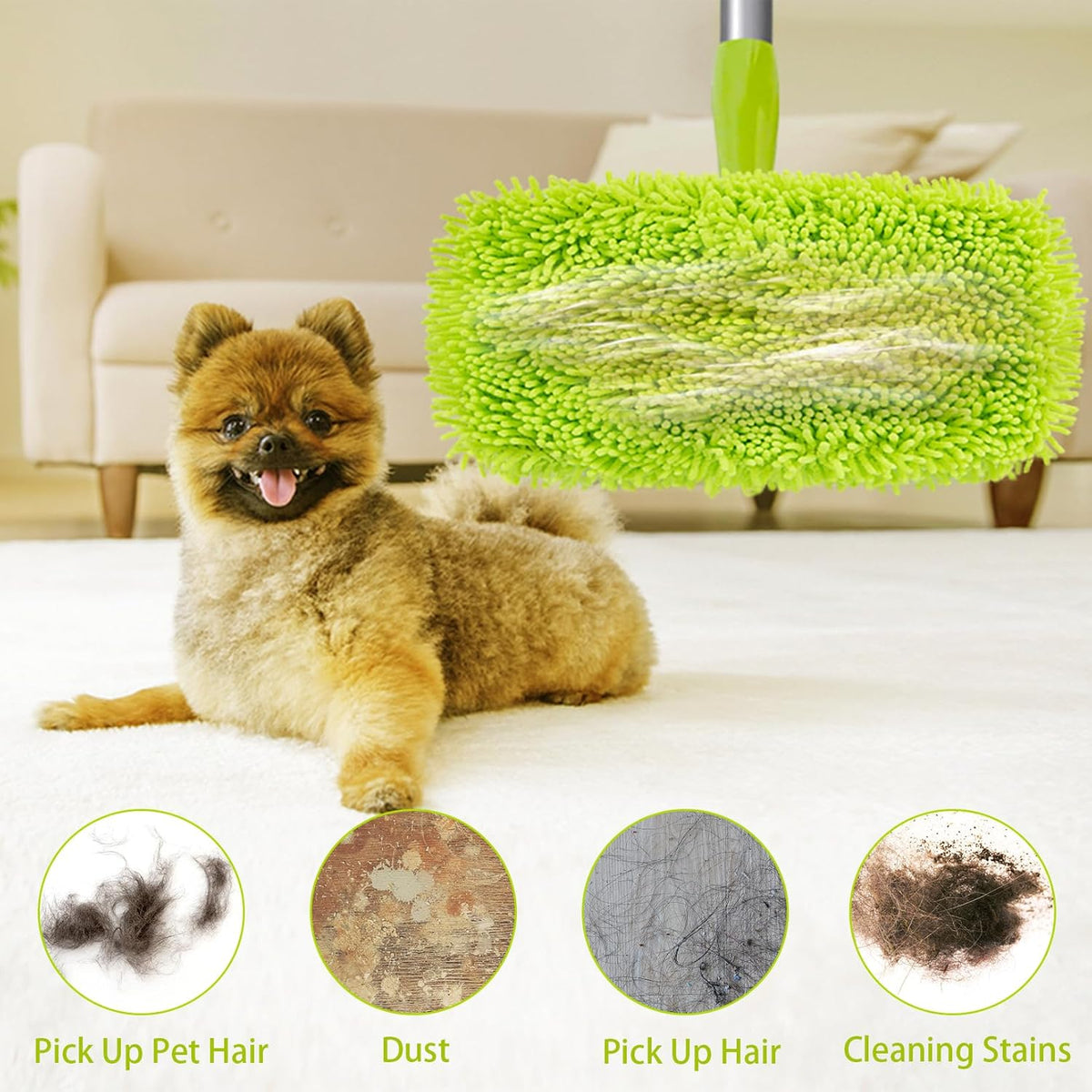 Reusable Dry Sweeping Cloths Microfiber Wet Mop Pads Compatible with Swiffer Sweeper Mop Replacement Sweeping Mopping pad Refills for Hardwood
