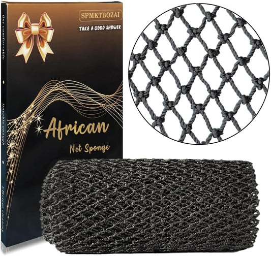 African Net Sponge Authentic, African Exfoliating Sponge Real African Net Black Owned, African Bath Sponge Back Scrubber, Body Exfoliator Shower Bath