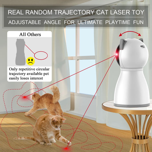 YVE LIFE Laser Cat Toys for Indoor Cats,The 4th Generation Real Random Trajectory Motion Activated Rechargeable Automatic Cat Laser Toy,Interactive