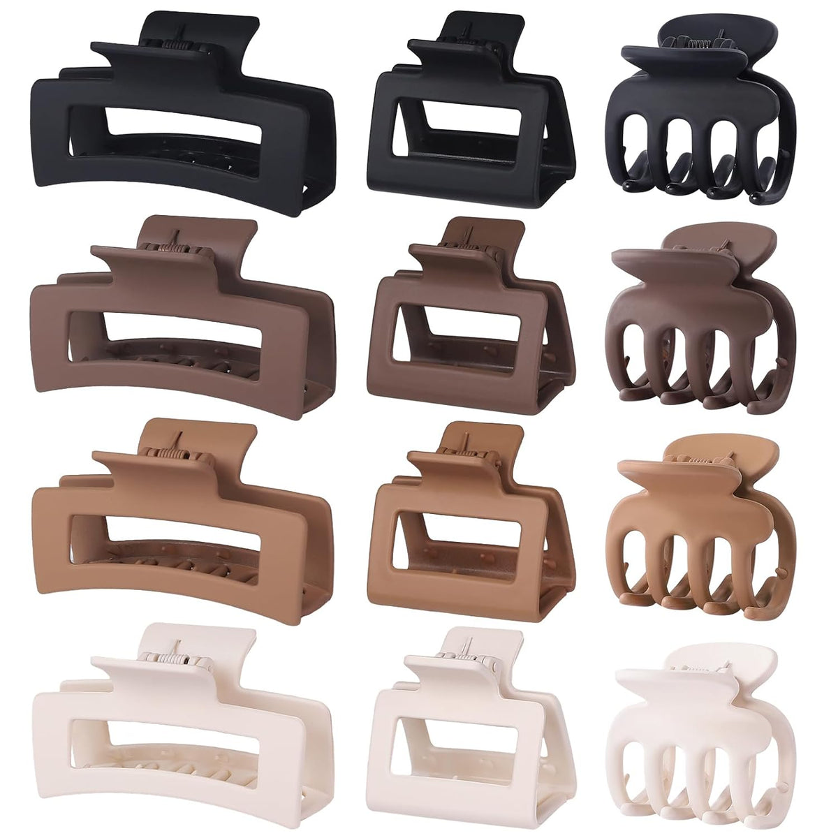 3 Styles Hair Clips for Women Small Medium Big Claw Clips for Thin Thick Hair 12 Pcs Hair Claw Clips Hair Clips Combination Hair Accessories for