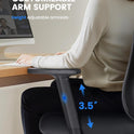 NOBLEWELL Ergonomic Office Chair with Padded Lumbar Support, 2D Headrest, Adjustable Armrests, Upgraded Contoured Seat Cushion, 130° Rocking Tilt