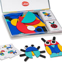 LiKee Open Ended Wooden Shape Puzzles (36 Blocks&60 Cards) for Toddlers 3+ Years Old, Montessori Development Toys Preschool Education Activity Travel