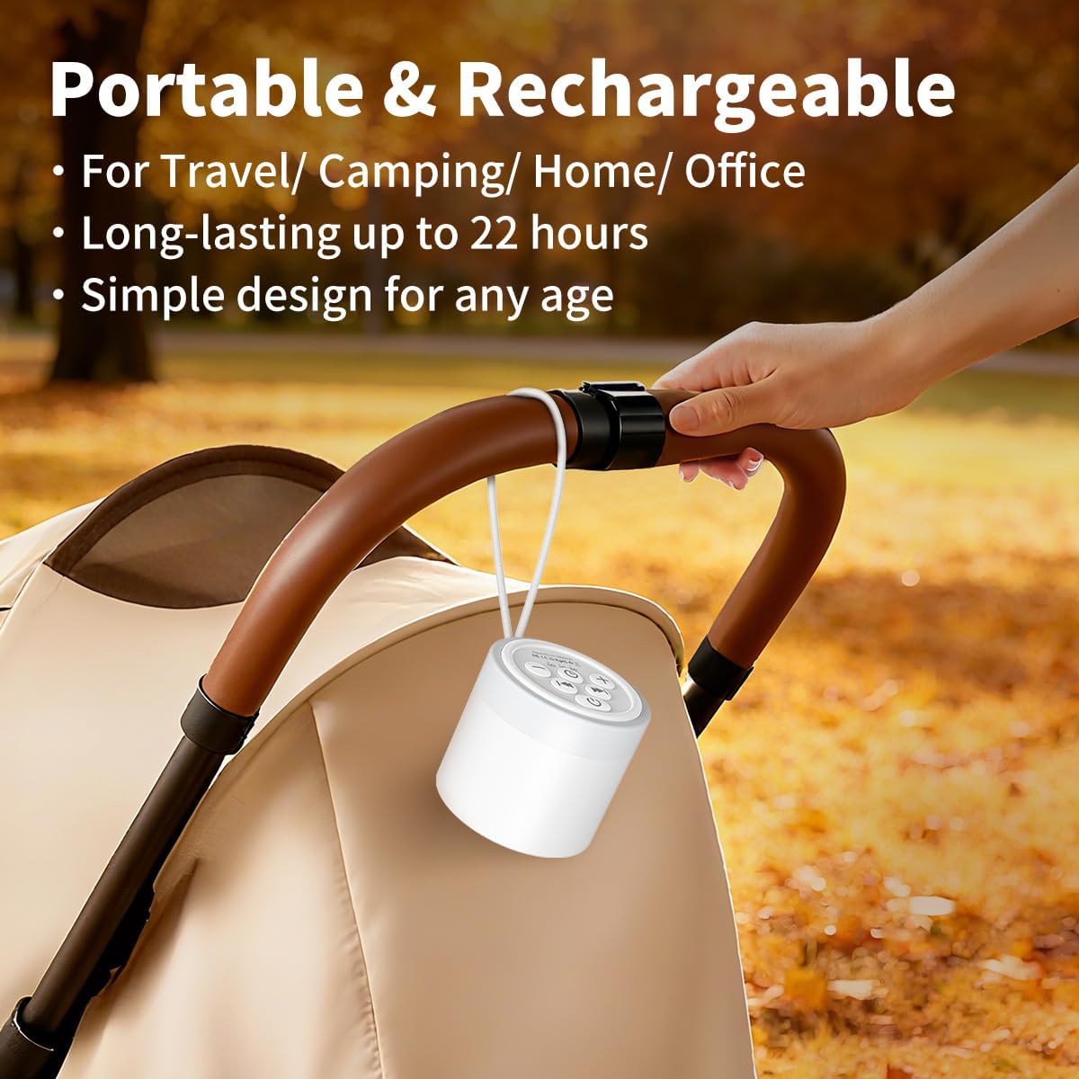 Sound Machine Mini White Noise Machine with 30 Soothing Sounds for Newborn Baby Kids Adults Portable Rechargeable Sleep Brown Noise Machine 4 Timers
