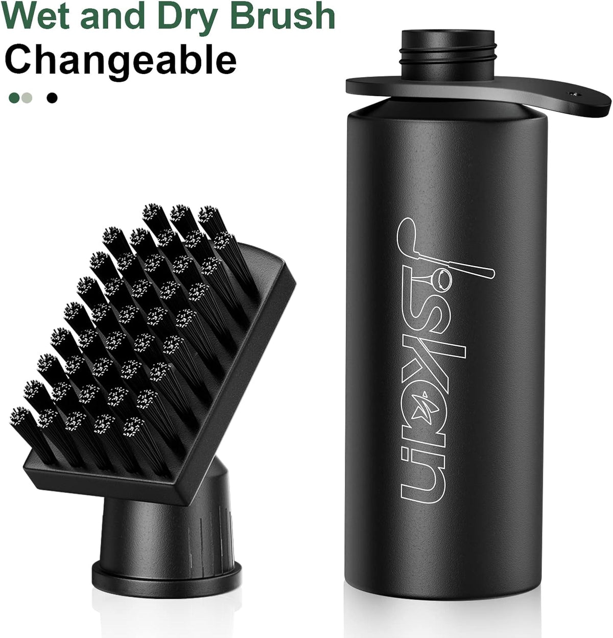 Pro Golf Club Brush Cleaner with Retainer Clip and Squeeze Water Bottle 7.5 Inches Holds 4 Ounces of Water, Essentials Golf Accessories for Men, Best