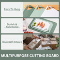Plastic Cutting Board Set of 3-Cutting Boards for Kitchen BPA Free, Large-Small Chopping Boards Non-Slip for Cooking Camping Dishwasher Safe