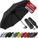 SIEPASA Compact Travel Umbrella - Windproof Auto Open/Close, Small Folding Umbrella for Rain - Lightweight & Durable with Fiberglass Frame