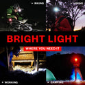 GearLight 2Pack LED Headlamp - Outdoor Camping Head Lamps with Adjustable Headband - Lightweight Battery Powered Bright Flashlight Headlight with 7