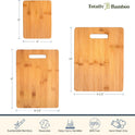 Totally Bamboo 3-Piece Bamboo Cutting Board Set – Wooden Cutting Boards for Kitchen – Great for Chopping and Serving – Large, Medium & Small Sizes
