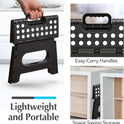Handy Laundry Folding Step Stool - Sturdy Enough Collapsible Stool to Support Adults and Safe Enough for Kids - Opens Easy with One Flip - Great for