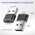 Elebase USB to USB C Adapter for iPhone 17 4Pack,USBC Female to A Male Car Charger Adapter,Type C Converter Apple 16 Pro Max 15 14 Plus,iWatch Watch