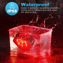 Partsam 12V Submersible Square Led Trailer Light,Red White LED Stop Turn Tail License Brake Running Light Lamp for Trailers Under 80" Boat Trailer