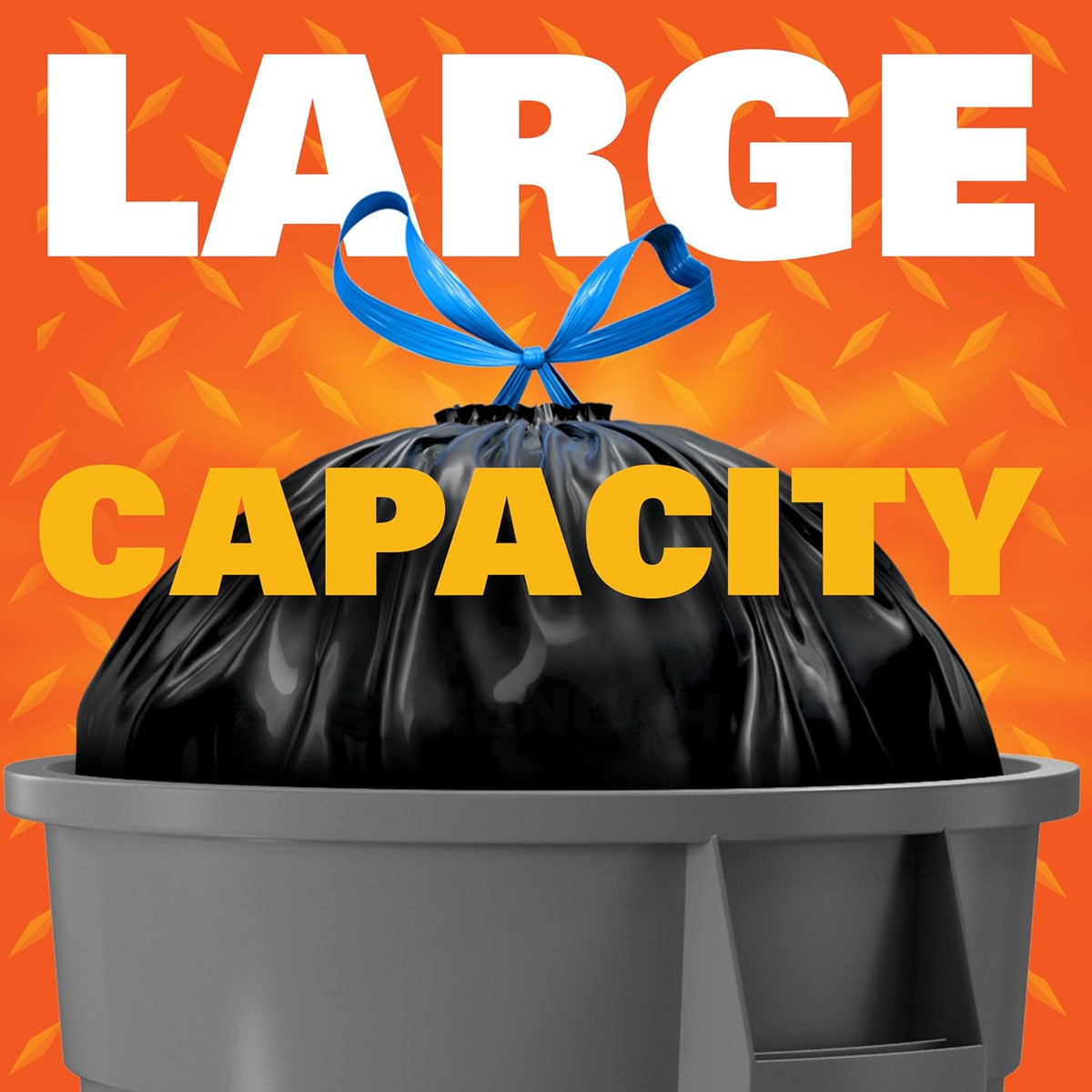 Hefty Strong 30 Gallon Trash Bags, Large Trash Bags 30 Gallon Size, Durable Drawstring Enclosure, Resists Punctures, Leaks, and Tears, Black