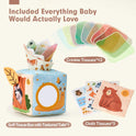 hahaland Baby Tissue Box Toy - Baby Toys 6-12 Months Stocking Stuffers for Babies Montessori Toys for 6 Month Old Must Haves - Boy Girl Shower Gifts
