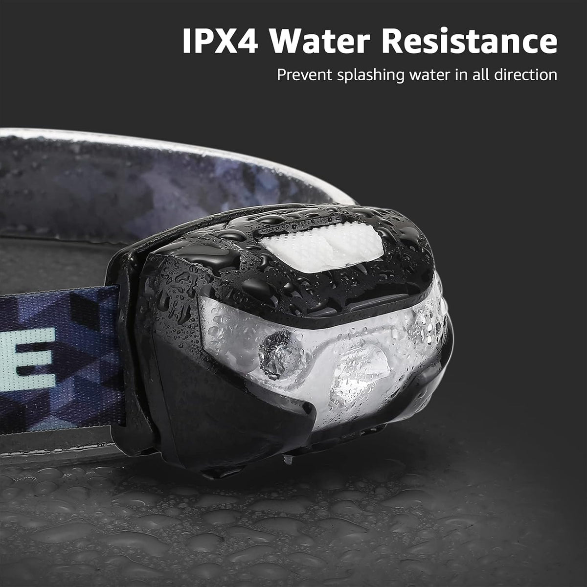 Lepro LED Headlamp Rechargeable - Super Bright Head Lamp with 5 Modes for Camping & Hiking Gear Essentials, IPX4 Waterproof Headlight Flashlight with