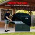 Grillman Grill Cover, BBQ Outdoor Grill Covers, Charcoal, Gas Grills, Waterproof, Rip-Proof, Weather-Resistant, Anti-UV, Barbecue Cover for Weber