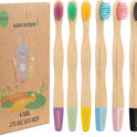 Kids Toothbrush Bamboo Toothbrushes 6 Pack - Organic Compostable Tooth Brush Wooden Baby Toddler Toothbrush, Eco-Friendly Natural Biodegradable Soft
