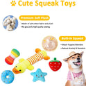 Dog Toys 25 Pack for Fun and Teeth Cleaning, Puppy Chew Toys Pack with Squeak Plush Toy,Squeaky Toy Balls,Tug of War and Rope Toys for Puppy to Small