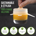Reusable Silicone Stretch Lids for Food Storage in Fridge - Elastic Heat-Resistant Bowl Covers, Cups, Cans, Jars - Universal Food Grade Lid for Round