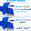 3 Pack Airplane Launcher Toys, 2 Flight Modes LED Foam Glider Catapult Plane, Outdoor Flying Toy for Kids, Birthday Gifts for Boy Girl 6+ Year Old