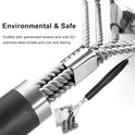 Grill Brush and Scraper Bristle Free – Safe BBQ Brush for Grill – 18'' Stainless Grill Grate Cleaner - Safe Grill Accessories for Porcelain/Weber