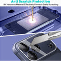 PEHAEL 3+3Pack for iPhone 17 Pro Max Privacy Screen Protector with Camera Lens Protector Full Coverage Anti-Spy Tempered Glass Film 9H Hardness Easy