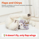 Potaroma Cat Toys Flapping Bird (No Flying), Lifelike Sandpiper Chirp Tweet, Rechargeable Touch Activated Kitten Toy Interactive Cat Exercise Toys