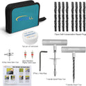 Tire Repair Kit, 24 Pcs Professional Heavy Duty Universal Emergency Flat Tire Repair Kit to Fix Punctures, for car Motorcycle, Truck, Golf Cart, ATV