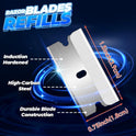 DIYSELF Single Edge Razor Blades, 100 Blades, Razor Blades Refiils for Razor Scraper, Utility Knife, Heavy Duty One Edge Blades, High Carbon Steel