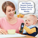 Teething Relief Teethers Toys for Babies 3-6-12 Months Gifts, Food Grade Silicone Sensory Baby Remote Control Teether Bath Toy for Newborn Infant Boy