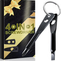 Stocking Stuffers for Men Adults - Gifts 4-in-1 Keychain Screwdriver Set for Teens Dad, Multi-functional Cool Gadgets Tools with Phillips and Slotted