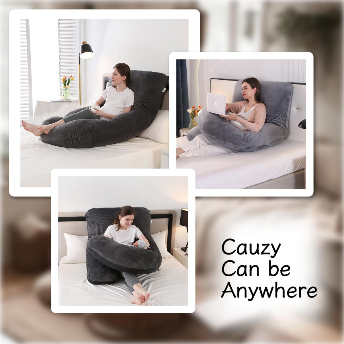 ALLOPERA Pregnancy Pillow, Full Body 57 Inch Maternity Pillow with Removable Washable Cover - Sleep Support for Legs, Back, Neck, Shoulder, HIPS