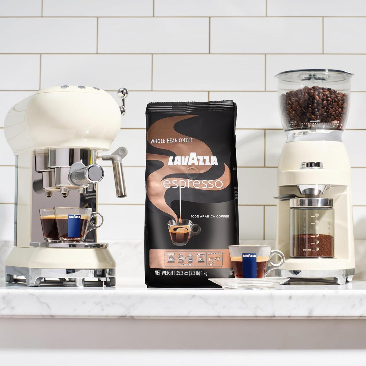Lavazza Espresso Whole Bean Coffee, Medium Roast, 100% Arabica, 2.2 lb Bag