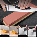 Intelitopia Complete Knife Sharpening Stone Set – Dual Grit Whetstone 400/1000 3000/8000 Knife Sharpener with Leather Strop, Flattening Stone, Bamboo