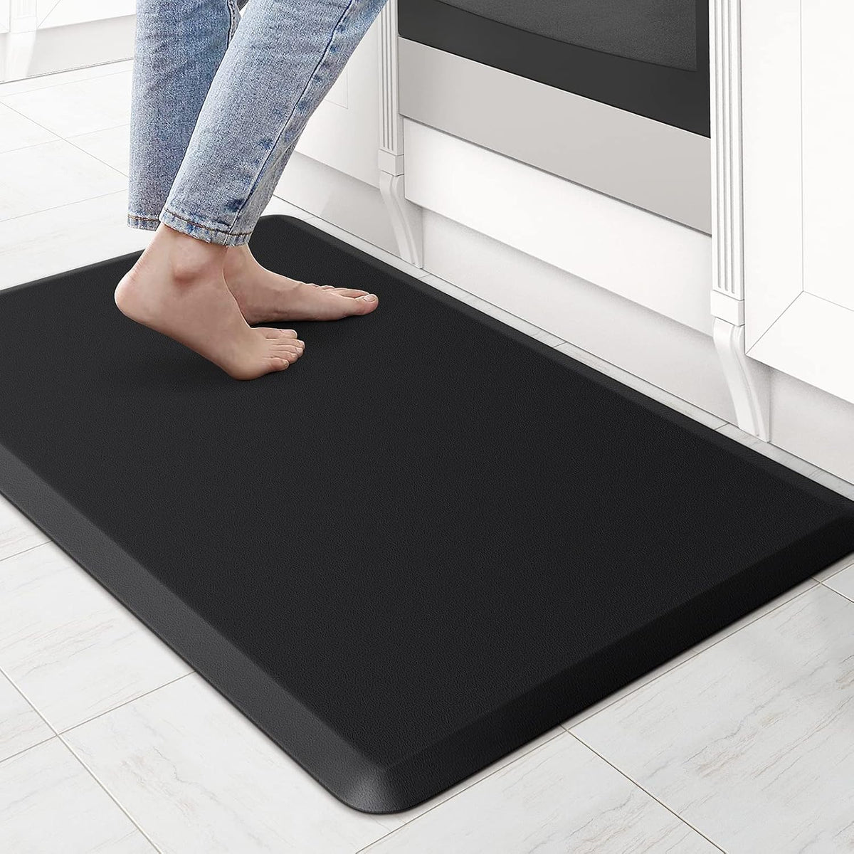 KitchenClouds Kitchen Mat Cushioned Anti Fatigue Rug 17.3"x28" Waterproof, Non Slip, Standing and Comfort Desk/Floor Mats for House Sink Office