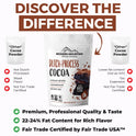 Cocoa Powder (8 oz) Dutch Processed Cocoa Powder, Unsweetened, Extra Rich Cocoa Flavor, 22-24% Fat, Premium Culinary Grade, Non-GMO Sourced, Fair