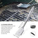 grilljoy 8PCS BBQ Grill Tools Set with Extra Thick Stainless Steel Spatula, Fork, Tongs & Cleaning Brush - Complete Barbecue Accessories Kit with