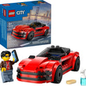 LEGO City Red Sports Car Toy - Building Toy for Kids, Boys and Girls, Ages 5+ - Educational Gift for Birthdays and Holidays - Includes Driver